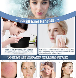 Bol facial pliable en silicone avec <span class=keywords><strong>bac</strong></span> à glace intégré Plongeant facial portable tout-en-un pour les poches et le rajeunissement de la peau - Product Image 4