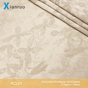 RCL01 # Jacquard 20% Linen50 % Viscose30 % tessuto misto cotone tessuto misto cotone tessuto misto viscosa - Product Image 4