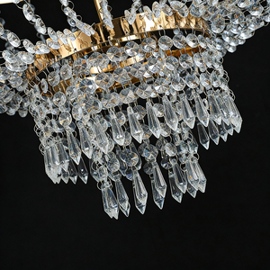 Lámpara de Araña de Cristal con Cuentas Estilo Imperio LANJO, Lámpara de Araña de Cristal Creativa para Decoración de Bodas, Eventos y Fiestas - Product Image 6