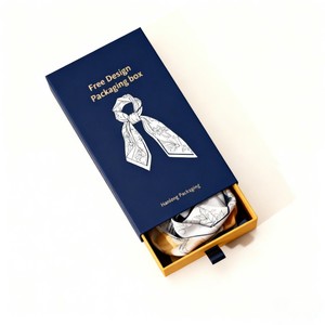 Bán buôn cứng nhắc ngăn kéo quà tặng các tông sang trọng trượt hộp chất lượng cao trượt hộp giấy bao bì đậu nành mực cứng nhắc ngăn kéo <span class=keywords><strong>Tie</strong></span> hộp - Product Image 1