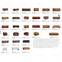 Ensemble de canapés carrés modernes en cuir vintage, salon, hôtel, meubles de luxe pour la maison, taille/couleur personnalisable, vente en gros