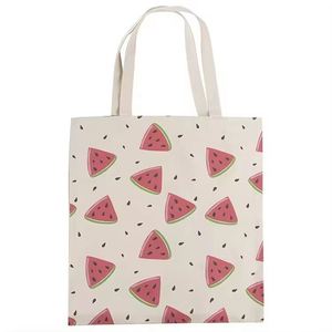 Wholesale Eco-friendly Handled <b>Foldable</b> Canvas Tote <b>Bag</b> with Customized Fruit and Letter Designs Customized Logo MOQ 100pcs - Product Image 3