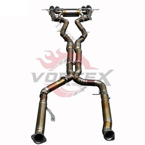 Escape Ligero de Titanio Vortex para BMW G80 M3 G82 M4 S58 Valvetronic Performance Catback Silenciador Azul Quemado con Corte en Forma de Pie - Product Image 5
