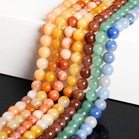 JD GEMS Vente en gros de pierres naturelles Perles d'aventurine verte en vrac pour la fabrication de bijoux DIY Bracelet Collier Fournitures d'artisanat