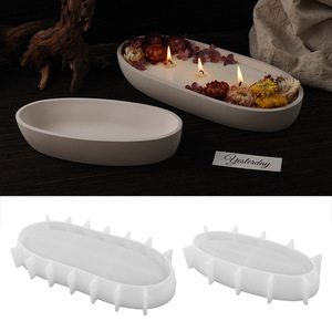 Vassoio portaoggetti con vasetto <span class=keywords><strong>per</strong></span> <span class=keywords><strong>candele</strong></span> <span class=keywords><strong>in</strong></span> <span class=keywords><strong>silicone</strong></span> con candelabro <span class=keywords><strong>per</strong></span> portacandele <span class=keywords><strong>in</strong></span> cemento, stampo <span class=keywords><strong>in</strong></span> <span class=keywords><strong>silicone</strong></span> <span class=keywords><strong>per</strong></span> cemento, arte artigianale - Product Image 2