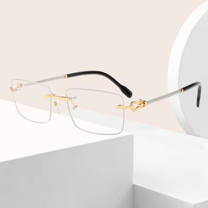 Luxury Brand Lens Designer Gafas New Eye Glasses 2026 Eyeglasses Lentes Rimless IP Titanium Lunettes Men <b>Spectacle</b> Frames - Product Image 5