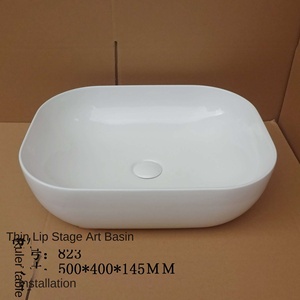 Évier de salle de bain moderne en porcelaine ronde de style industriel, à trou unique, à poser sur le comptoir, avec fonction de nettoyage facile - Product Image 5