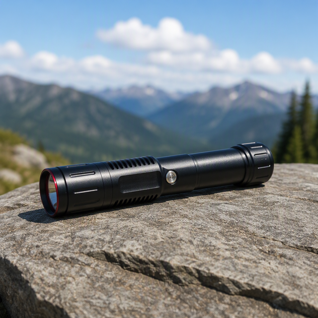 Handheld High-end Long Distance 450nm Bright Blue Laser with Rechargeable 32650 Battery for Camping Outdoor
