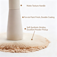 Ensemble de 10 pinceaux de maquillage mats les plus vendus pour la beauté, en poils synthétiques doux, avec tube en aluminium épais finition boulangerie et manche en bois
