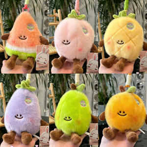 Porte-clés en peluche mignons fruits et légumes : pastèque, ananas, fraise, poupées en peluche, ornements en peluche, jouets Palm Pals, vente en gros - Product Image 3