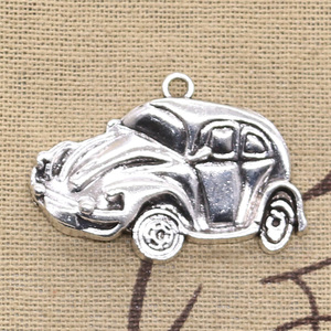 จี้รูปแมลงเต่าทอง <span class=keywords><strong>Herbie</strong></span> 39X26มม. ทำด้วยมือจี้เงินทิเบตวินเทจทำด้วยตัวเองสำหรับสร้อยข้อมือสร้อยคอ - Product Image 4