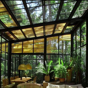 เรือนกระจกในสวนห้องกันแดดพร้อมหลังคาแบนอลูมิเนียมกันน้ำกันเสียงกันเสียงกันลมแก้วกลวงห้องกันพายุเฮอริเคน - Product Image 5