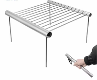 Barbecue portable pliable d'extérieur à un siège, en acier inoxydable moderne, facile à assembler, avec dispositif de sécurité anti-flamme et respectueux de l'environnement