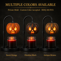Lampe chauffe-cire d'Halloween en forme de citrouille, style horrifique, noire gothique, lampe de table, couleur personnalisée, logo, moule exclusif