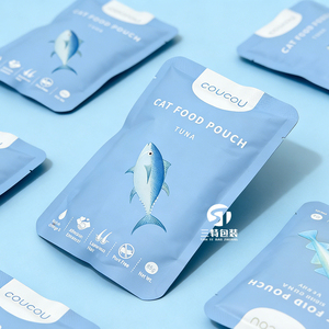 Custom Digital Printed 3 Side <b>Seal</b> Pet Food Packaging <b>Bags</b> Aluminum Foil Zipper Pouches for Dog Cat Food - Product Image 3