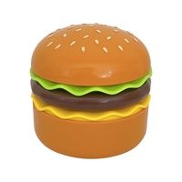 Lampe de table LED créative et mignonne en forme de hamburger avec commande par bouton et piles - Cadeau d'anniversaire pour femmes, Fête des enfants