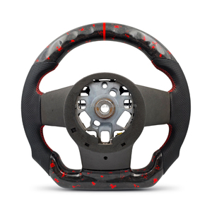 พวงมาลัยคาร์บอนไฟเบอร์แบบฐานแบนออกแบบได้เองสำหรับ Nissan <span class=keywords><strong>R51</strong></span> 350Z 370Z R35 <span class=keywords><strong>GTR</strong></span> 370Z Z34 Armada Y62 Infiniti FX35 - Product Image 6