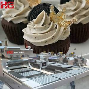 Nouvelle machine à gâteaux automatique <span class=keywords><strong>de</strong></span> différentes formes, ligne <span class=keywords><strong>de</strong></span> production <span class=keywords><strong>de</strong></span> muffins/gâteaux éponge entièrement automatique, acier inoxydable 304, écran tactile - Product Image 2