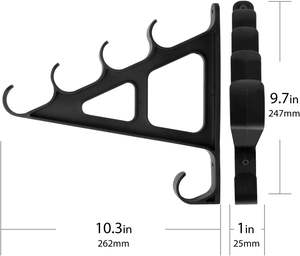 Portascarpe orizzontale a <span class=keywords><strong>parete</strong></span> portaoggetti salvaspazio 4 canne da Hockey bastoni da sci porta porta bastoni da trekking - Product Image 5