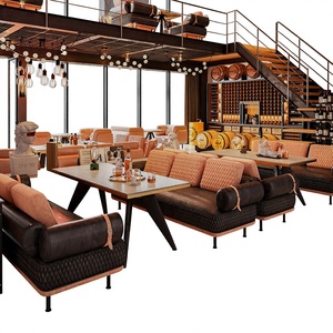 Combinaison Table et Chaises en PVC pour Bar Américain, Café, Bistro, Salle de Concerts, <span class=keywords><strong>Restaurant</strong></span> - Product Image 6