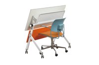 Table de formation mobile en bois moderne, pliable, avec roulettes, pour salles de classe et salles de réunion - Vente en gros usine