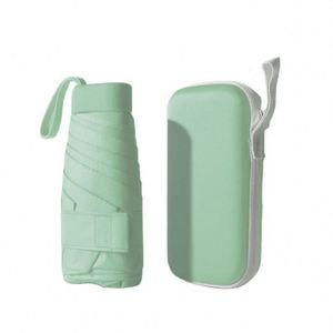 Parapluie de voyage Vitality semi-automatique, protection UV, facile à transporter, format téléphone, étanche 6K, avec armature en fibre de verre pliable en 5 sections et tissu pongé - Product Image 3
