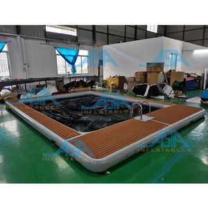 <span class=keywords><strong>Piscine</strong></span> flottante gonflable en teck avec filet amovible, <span class=keywords><strong>Surface</strong></span> antidérapante - Product Image 6