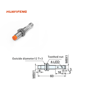<strong>PS</strong>/PT series Connector type metal DC 3-wire NPN/PNP Output 12-30VDC cylinder M8 <strong>inductive</strong> Proximity <strong>Sensor</strong> Switch - Product Image 4