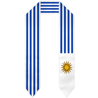 Écharpe de remise de diplôme personnalisée avec drapeau de la RDC, pour l'équipe nationale de football, pour les étudiants internationaux