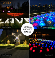 TOPREX Bon prix Roses blanches et rouges artificielles à LED, fleurs dorées et roses pour la décoration de jardin extérieur et de mariage