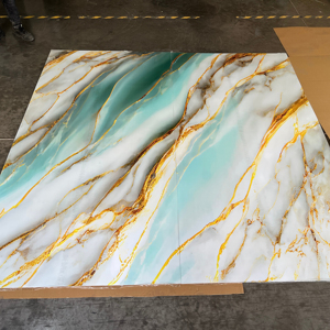 Mármol Impresión <span class=keywords><strong>digital</strong></span> Pared Panel de plástico Uv Mármol Hoja alternativa Paneles de <span class=keywords><strong>PVC</strong></span> para hotel - Product Image 1