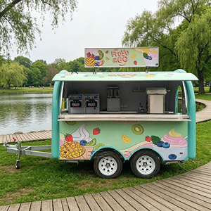 Modern Burger Smoothie Coffee Food Trailer Fully Equipped Aluminum Fiberglass Food Truck VIN Certified <b>Rust</b> Resistant Candy Cart - Product Image 1