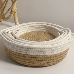 Factory Hot Sale <b>Storage</b> <b>Baskets</b> Woven Cotton Rope <b>Basket</b> Organizing Home Decoration - Product Image 2