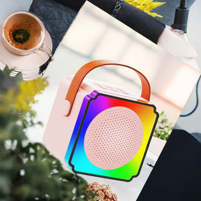 P8 Ali Baba New Products Electronic Gadgets Wireless Microphone and RGB Light Karaoke  for Music Gifting Entertainment Use