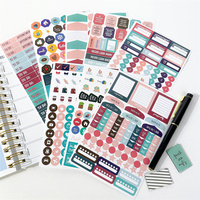 Agenda Creativa con Impresión UV, Planificador Semanal/Mensual/Diario con Hojas Sueltas, Encuadernación en Espiral, Cubierta de Papel Cosido, Pegatinas Organizadoras, Cuaderno 80