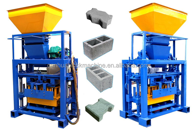 QT40-1 china small cheap semi automatic co<em></em>ncrete hollow block brick making machine in haiti