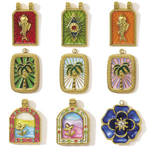 Hongtong AC-166 Edelstahl <span class=keywords><strong>Tarot</strong></span> Vintage Charms Lasted Design Zarte Anhänger für Halskette machen Hot Sale Mode - Product Image 1