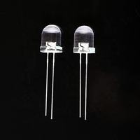 Juhong – led F8 F10 bicolore à trois longueurs d'onde, trou traversant, émetteur et récepteur RGB/IR, 8mm, 10mm