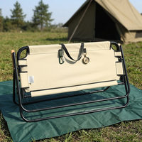 Chaise pliante d'extérieur légère et portable, design ergonomique avec accoudoirs, chaise double pour les fêtes et les plages