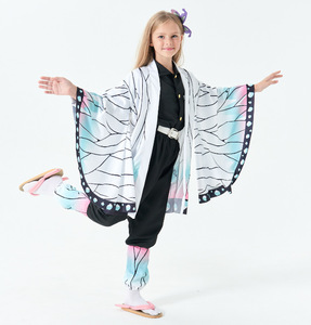 CR ROLECOS Atuendo Kimono Para Niñas de Tanjirou Zenitsu Giyuu de Demon Slayer Disfraz de <span class=keywords><strong>Cosplay</strong></span> de <span class=keywords><strong>Anime</strong></span> Conjunto con Patrón de Figura Para <span class=keywords><strong>Cosplay</strong></span> - Product Image 6