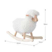 Cheval à bascule en bois style moderne Animal à bascule Fauve à bascule Jouet à bascule Chaise à bascule pour bébé en peluche Cerf Cheval à bascule pour enfants