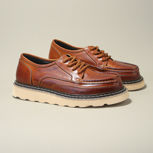 Zapatos Oxford de Cuero Genuino Hechos a Medida para Hombre, Diseño Cuadrado de Alta Gama, Antideslizantes, Casuales, para Oficina y Trabajo - Product Image 1