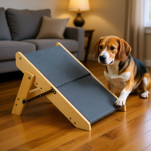 Escaleras plegables de madera para perros de 2 niveles con superficie antideslizante para uso en interiores - Product Image 2