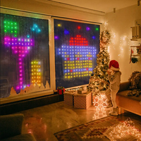 Lumières de rideau, application de contrôle, LED pixel RGB, LED intelligente, lumières de rideau pixel RGB, fête d'Halloween, éclairage de mariage, lampe LED de Noël