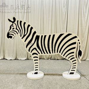 Décoration d'événement de fête en plein air panneaux MDF formes d'animaux accessoire de zèbre toile de fond de <span class=keywords><strong>mariage</strong></span> - Product Image 5