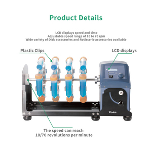Miscelatore <span class=keywords><strong>per</strong></span> tubi da laboratorio con motore Brushless, protezione IP21 <span class=keywords><strong>per</strong></span> precipitazioni immunitarie e studi sulla coagulazione del sangue - Product Image 5