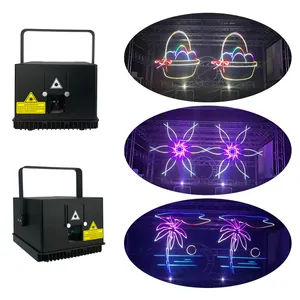 RGB Animation Projector 4w Stage Floor Party Dj Disco Laser Light With Sound Remote Control Dmx