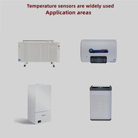 Termistor NTC 5K-100K con Brida, Sensor de Temperatura Fijo con Carcasa de Acero Inoxidable Impermeable IP66 para Aire Acondicionado Inteligente