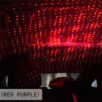 Lámpara de ambiente USB Skt Star completa para coche, LED Universal para coche, proyector de luz nocturna de doble cabeza, luz de estrella de techo
