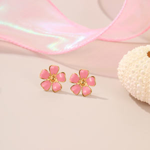 Ensemble <span class=keywords><strong>de</strong></span> bijoux pour bébé fille en acier inoxydable avec fleur, nœud papillon, collier, boucles d'oreilles, bague et bracelet – Idéal pour un cadeau - Product Image 4